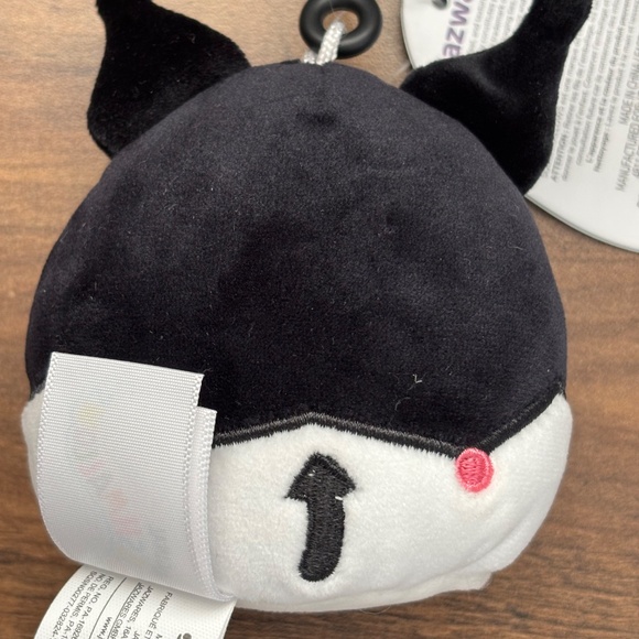 NWT SQUISHMALLOWS Sanrio Hello Kitty Plush 3.5" KUROMI Clip On Key Chain Bag NEW - Picture 4 of 11